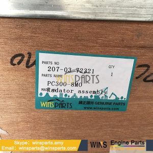 207-03-72321 2070372321 COOLING Radiator Assembly Komatsu