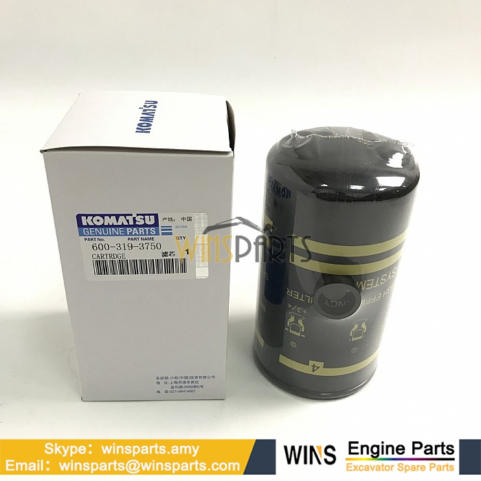 600-319-3750 6003193750 Engine FUEL FILTER CARTRIDGE KOMATSU