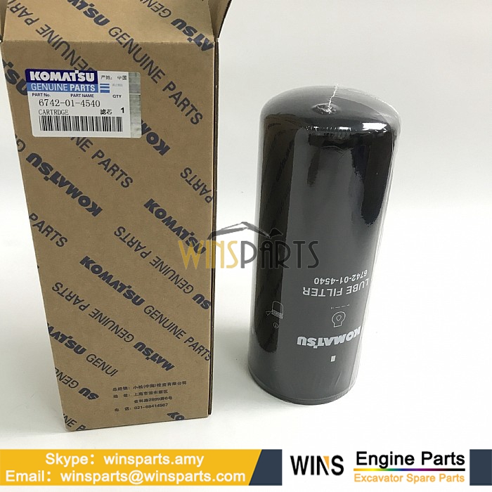 6742-01-4540 3401544 CUMMINS 6D114 Oil Filter Cartridge KOMATSU