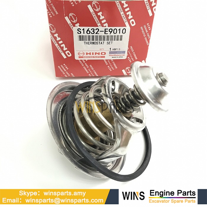 S1632-E9010 VHS1632E9010 S0401-66107 HINO J08E J08T THERMOSTAT Kobelco