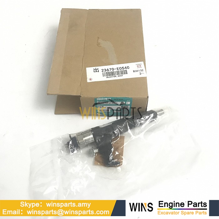 VH23670E0540 23670-E0540 95050-0920 Hino J05E JO5E Fuel Injector New Holland (2)