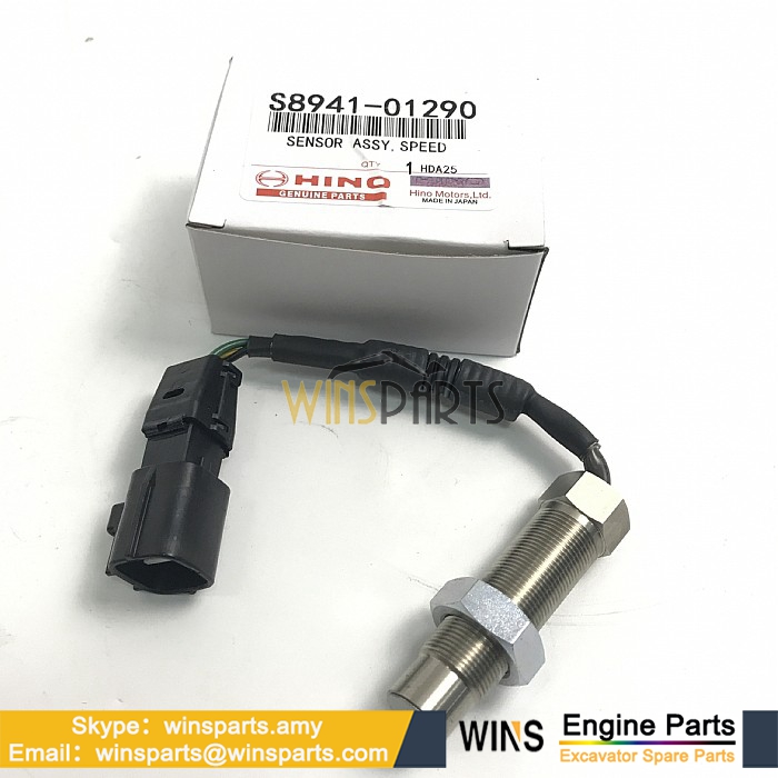 VHS894101290 894111280A 89411-1280 HINO J05E J08E P11C Revolution Speed Sensor For Kobelco (3)