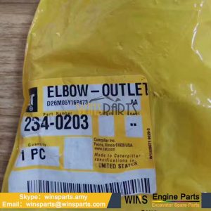 234-0203 2340203 CAT C9 ELBOW OUTLET Caterpillar