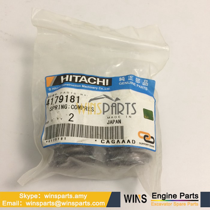4179181 Compression Spring Hydraulic Pump Hitachi