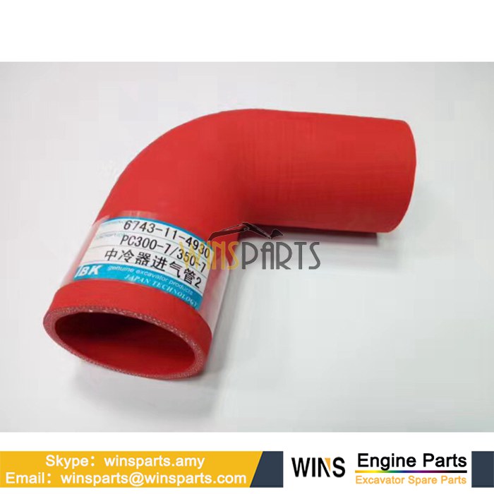 6743-11-4930 Outlet Intercooler Tube Rubber Air Hose Komatsu