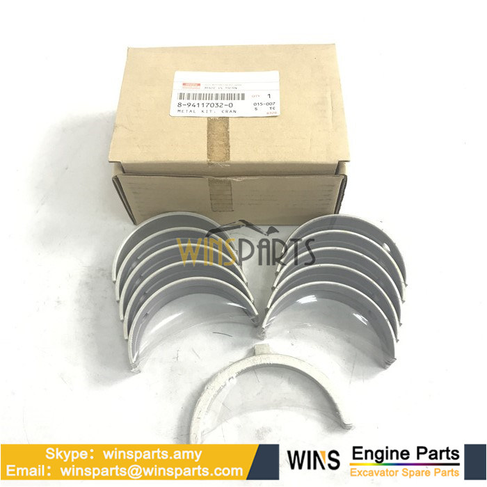 8-94117032-2 8941170322 8-94117032-1 8941170321 ISUZU 4BD1 4BG1 CRANKSHAFT METAL KIT BEARING SET Hitachi (2)