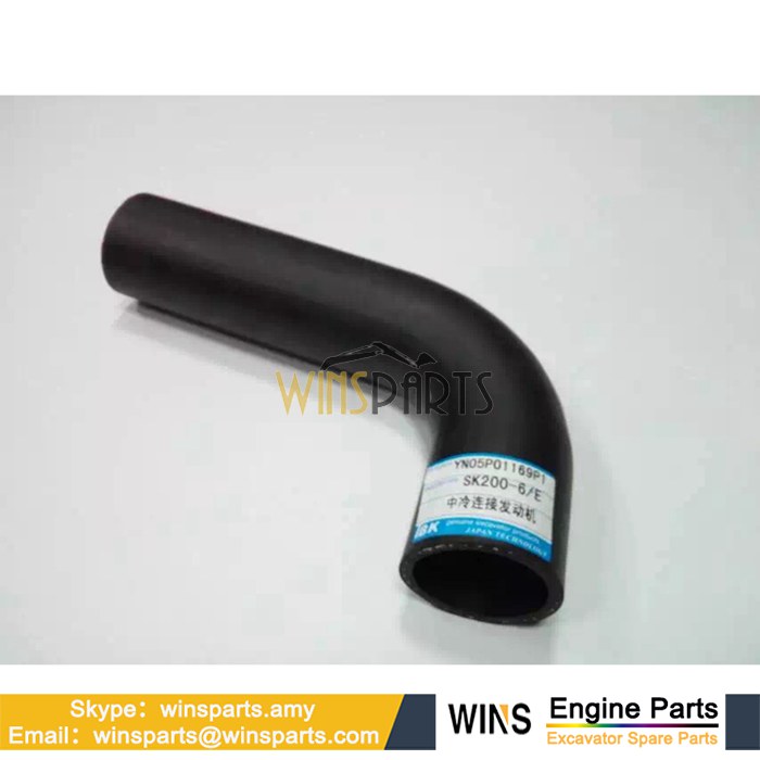 YN05P01169P1 FLEXIBLE Intercooler Inlet Rubber Hose Kobelco