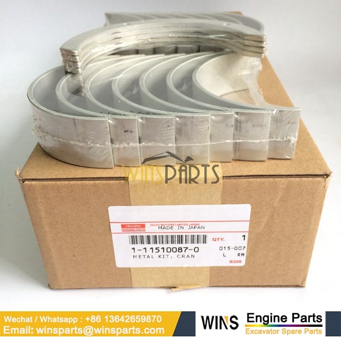 1-11510067-0 1115100670 1115100870 ISUZU 6SA1 6SD1 UM6SD1 ENGINE CRANKSHAFT METAL KIT STANDARD (1)