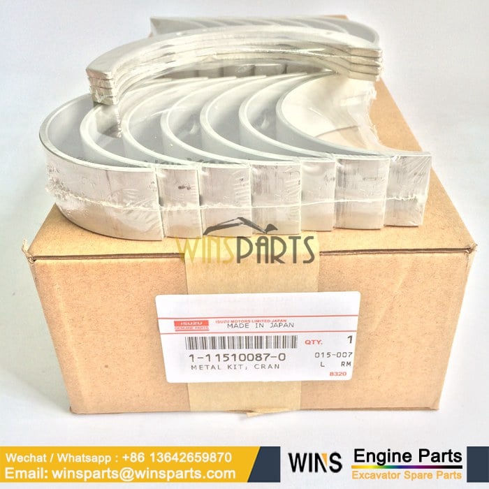 1-11510067-0 1115100670 1115100870 ISUZU 6SA1 6SD1 UM6SD1 ENGINE CRANKSHAFT METAL KIT STANDARD (3)