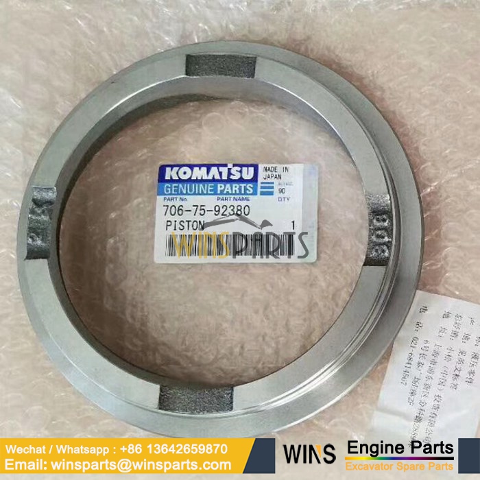 706-75-92380 7067592380 PISTON,BRAKE SWING MOTOR KOMATSU