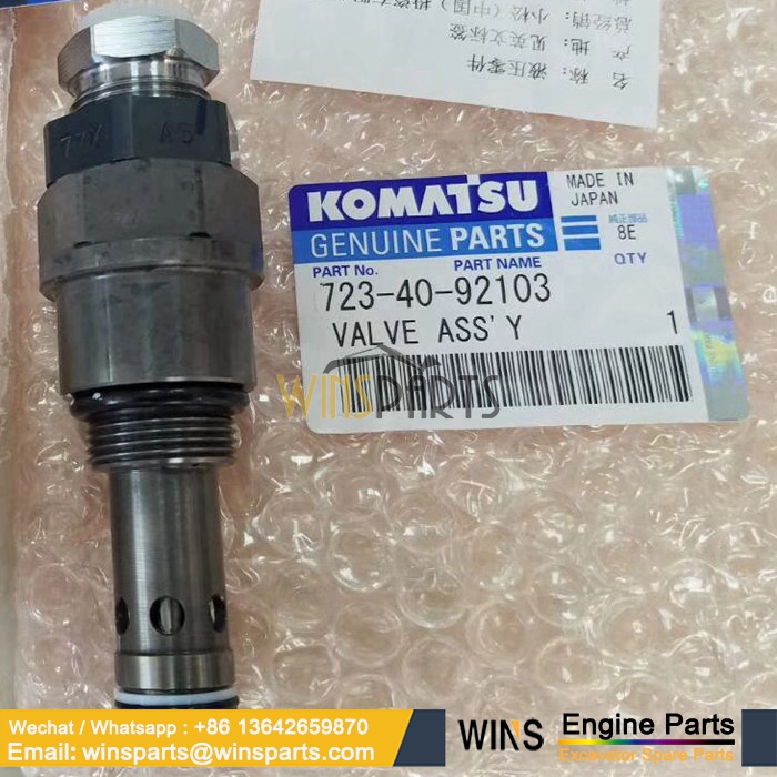 723-40-92103 723-40-92101 723-40-92102 RELIEF VALVE ASS’Y Komatsu