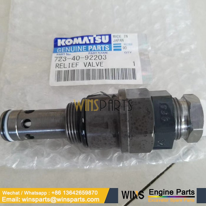 723-40-92203 723-40-92201 723-40-92200 Main Relief Valve Komatsu