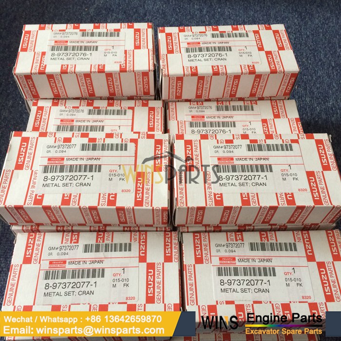 8-97372078-1 8973720781 ISUZU 4HK1 METAL SET; CRANKSHAFT,STANDARD Bearing BLACK Hitachi
