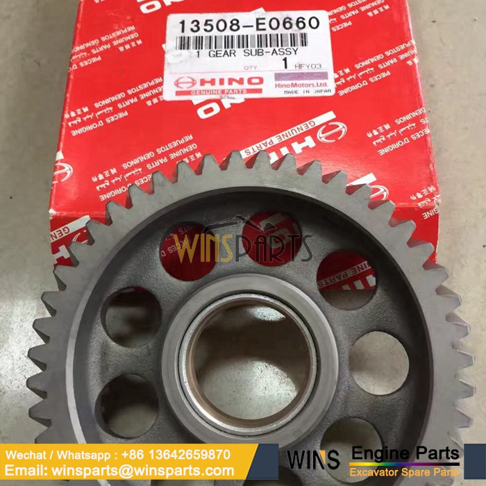 13508-E0660 VH13508E0660 VH135052360A VH135052521A HINO ENGINE IDLER GEAR Kobelco