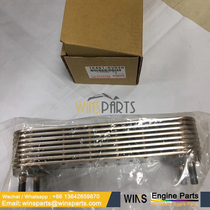 16491-EV020 157121960A VHS157121960 HINO J08E ENGINE ELEMENT OIL COOLER Kobelco