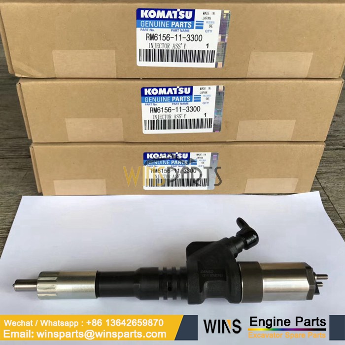 6156-11-3300 RM6156-11-3300 Komatsu 6D125 PC400-7 PC450-7 Diesel Fuel Injector