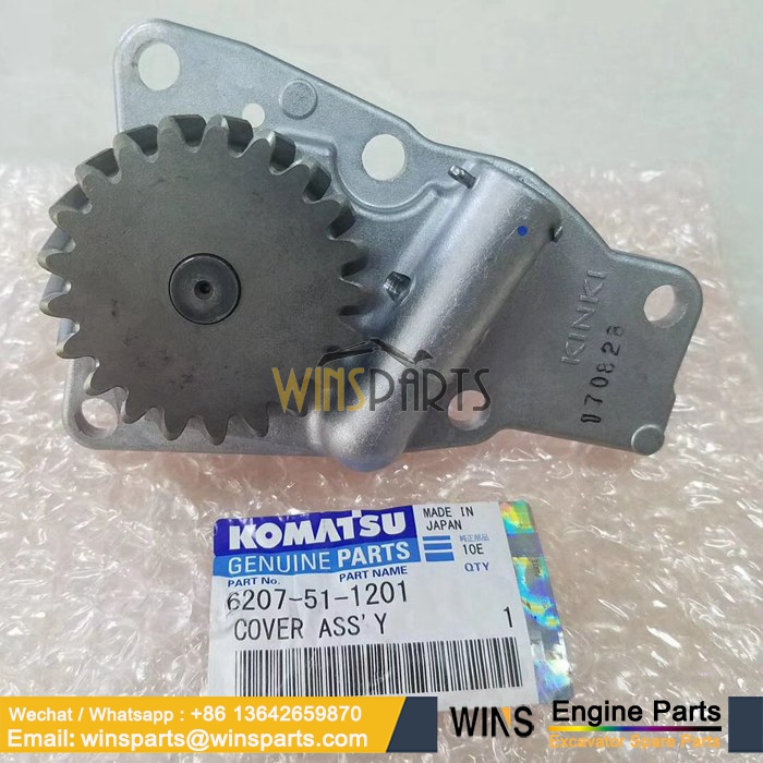 6207-51-1201 6207511201 6207-51-1200 6207511200 ENGINE Oil Pump COVER ASS’Y Komatsu