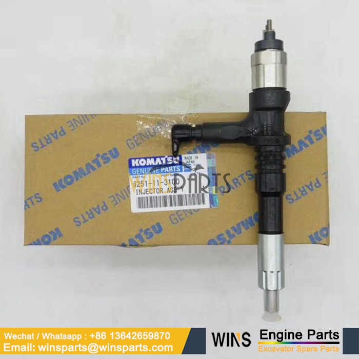 6245-11-3100 6245113100 6245-11-3120 6D170 ENGINE Diesel Common Rail Fuel Injector Assy Komatsu