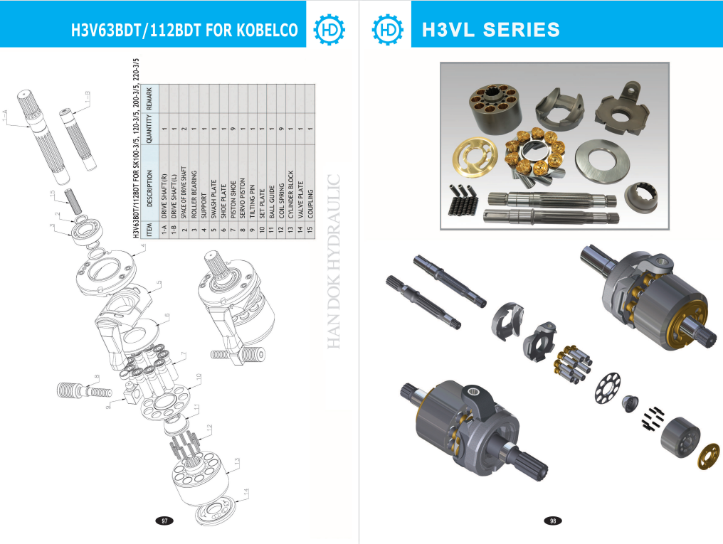 K3V112 HANDOK HYDRAULIC