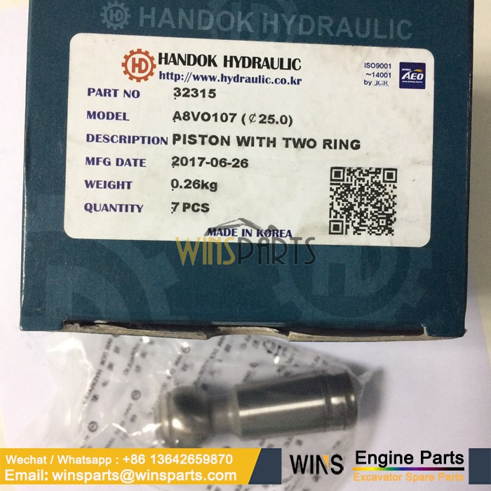 Rexroth A8V55 A8V59 A8V80 A8V86 A8V107 A8V115 A8V172 Piston set (2)