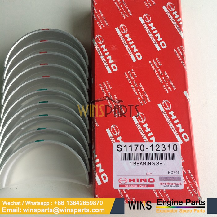 S1170-12310 HINO J05E Crankshaft BEARING SET SK210LC-8 SK200-8 SK210D-8 SK235SR-1E