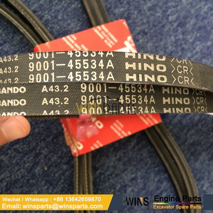 VH900149345A 9001-45534A 90014-9345A HINO J05E ENGINE V-BELT New Holland