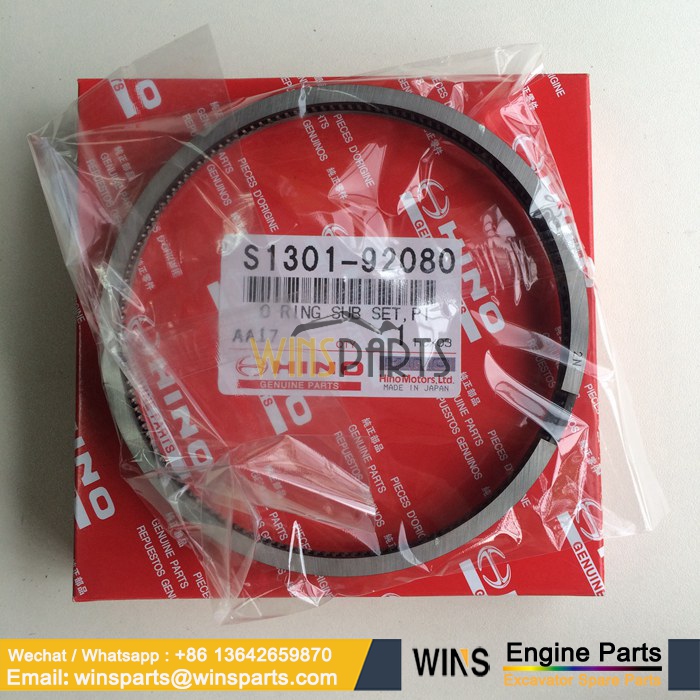 VHS130192080 VH130192080A S1301-92080 HINO J05E J08E ENGINE PISTON RING SET