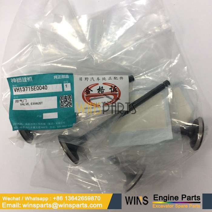 VH13715E0040 13715-E0040 HINO J05E J08E Engine Exhaust Valve