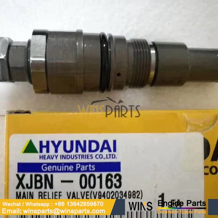 XJBN-00163 MAIN CONTROL VALVE RELIEF VALVE Hyundai