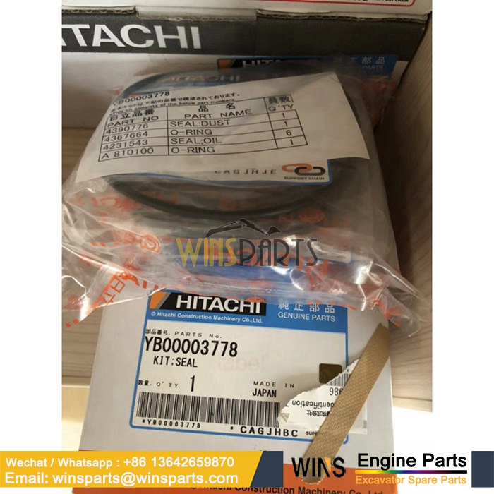 YB00003778 Repair Seal Kit Hydraulic Pump O Ring Set HITACHI