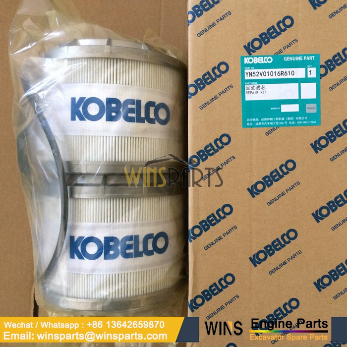 YN52V01016R410 Kobelco HYDRAULIC FILTER REPAIR KIT YN52V01008R400 YN52V01016R400 YN52V01016R210 72150176 YN52V01008R200 YN52V01016R200 (3)