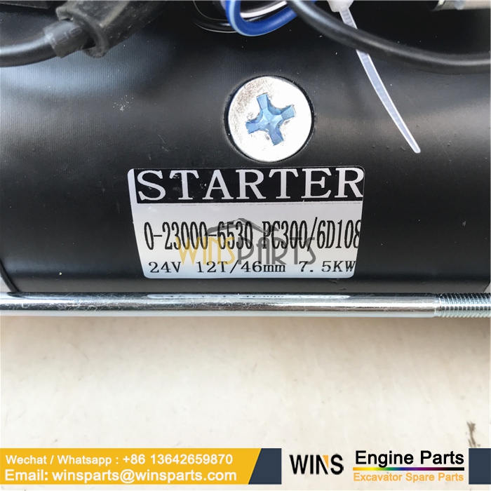 0-23000-6530 6D125 S6D125 SA6D140 ENGINE STARTING MOTOR KOMATSU