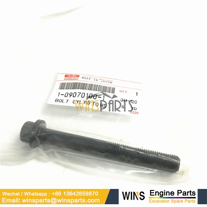 1-09070100-1 1090701001 ISUZU Engine Cylinder Head Bolt Hitachi John Deere