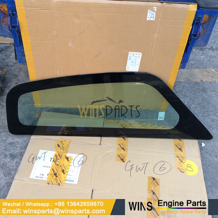 YN02C02136P1 CAB DOOR GLASS Kobelco SK-8 New Holland (2)