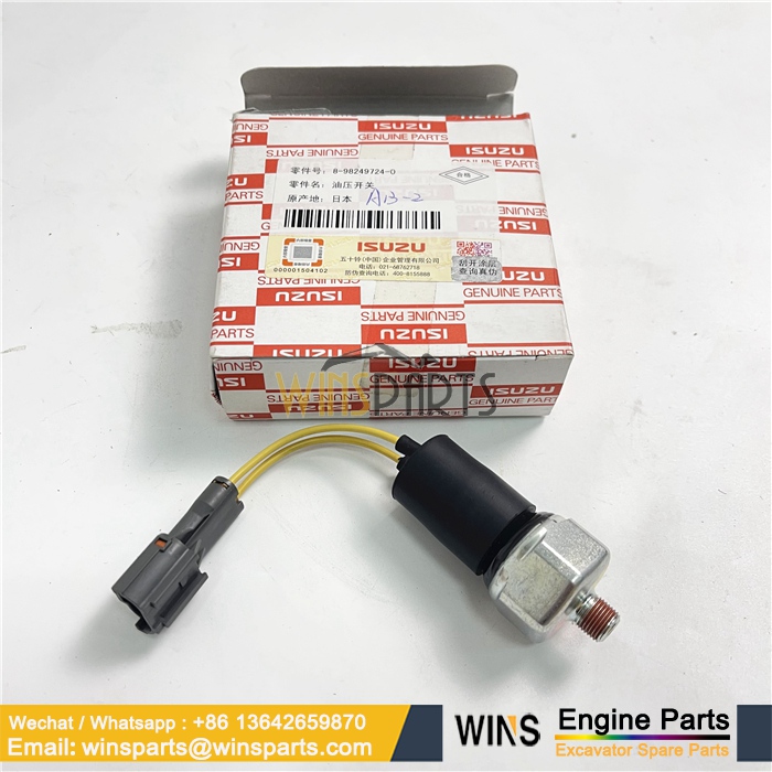 8-98249724-0 8982497240 1824101990 8973243730 ISUZU 6BG1 6BD1 6HK1 ENGINE ELECTRICAL CONTROL Oil Pressure Warning Switch (2)