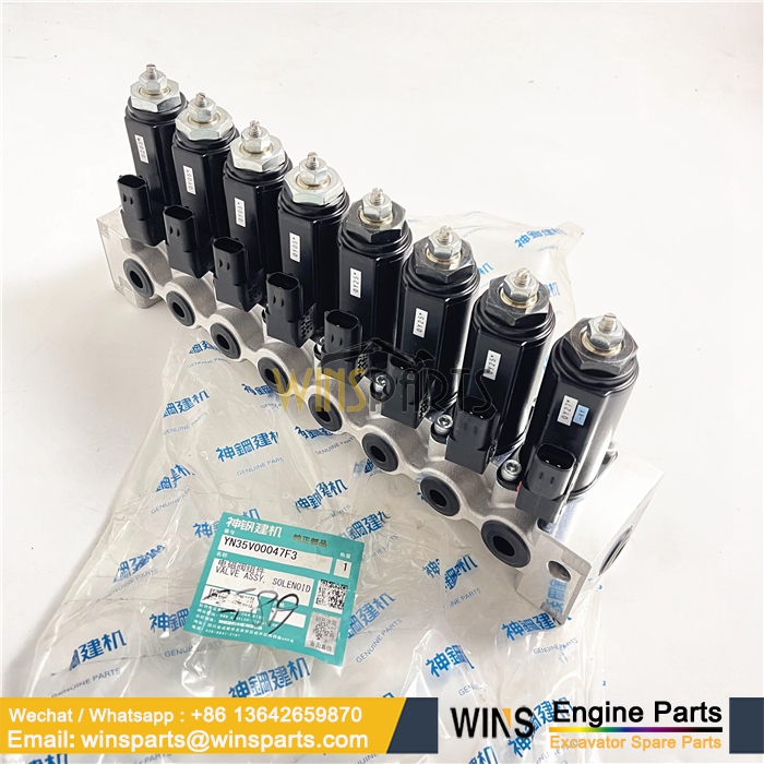 YN35V00047F3 KPM HYDRAULIC VALVE ASSY Kobelco