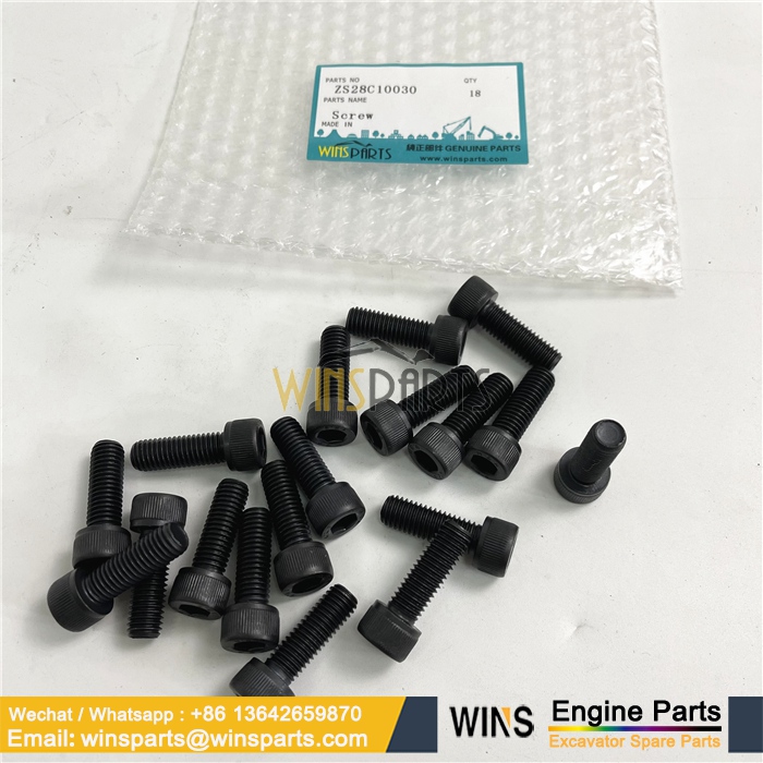 ZS28C10030 ZS23C10030 SCREW BOLT Kobelco New Holland CASE Excavator