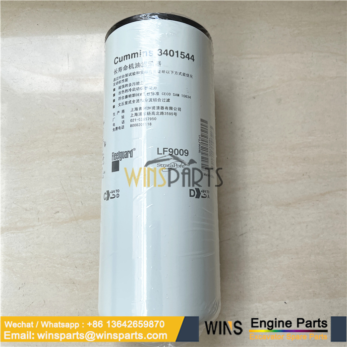 3401544 LF9009 6742-01-4540 ENGINE Fleetguard Oil Filter CARTRIDGE Hyundai 180DE 250DE HL760-9S HL770-7 HL770-9 HL770-9A HL770-9S