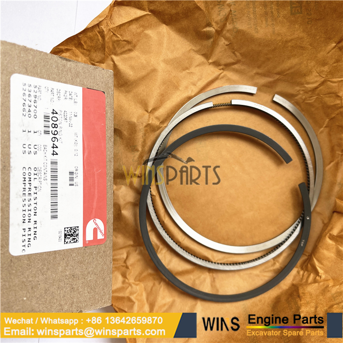 4089644 1241748H92 CU3802429 Cummins QSC8.3 6CT Engine PISTON RING SET 4089643 4376319 4379319