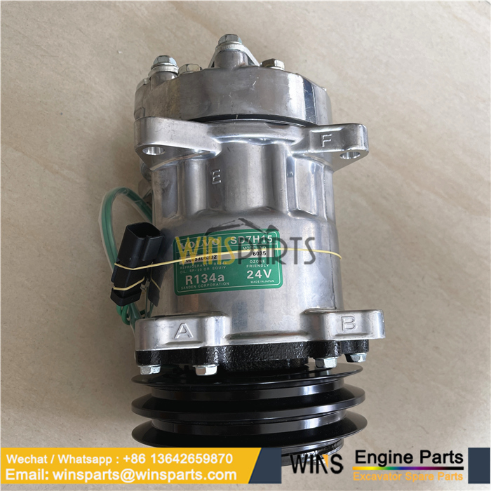 VOE11412632 VOE14649606 AC Compressor Air conditioning Volvo EC120D EC140B EC140C EC140D EC140E EC160D EC160E EC170D