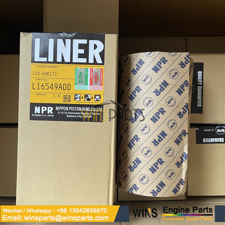 I10-6HK1TC L16549ADD JAPAN NPR 1X 3X Cylinder Liner FOR ISUZU 6HK1 4HK1 6HH1 6WG1 PARTS