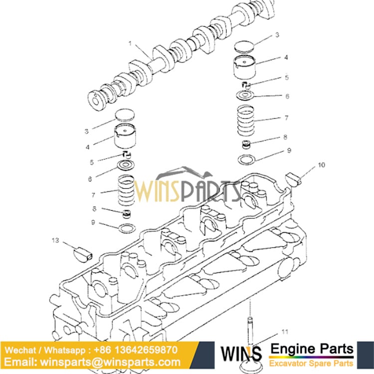 139-7842 Caterpillar 4M40T 4M40 Engine Camshaft