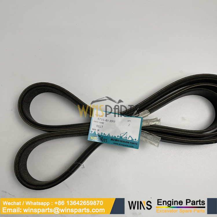 6732-81-3480 BELT FAN KOMATSU WA180 WA200 WA200PT WA250 WA250PT Parts