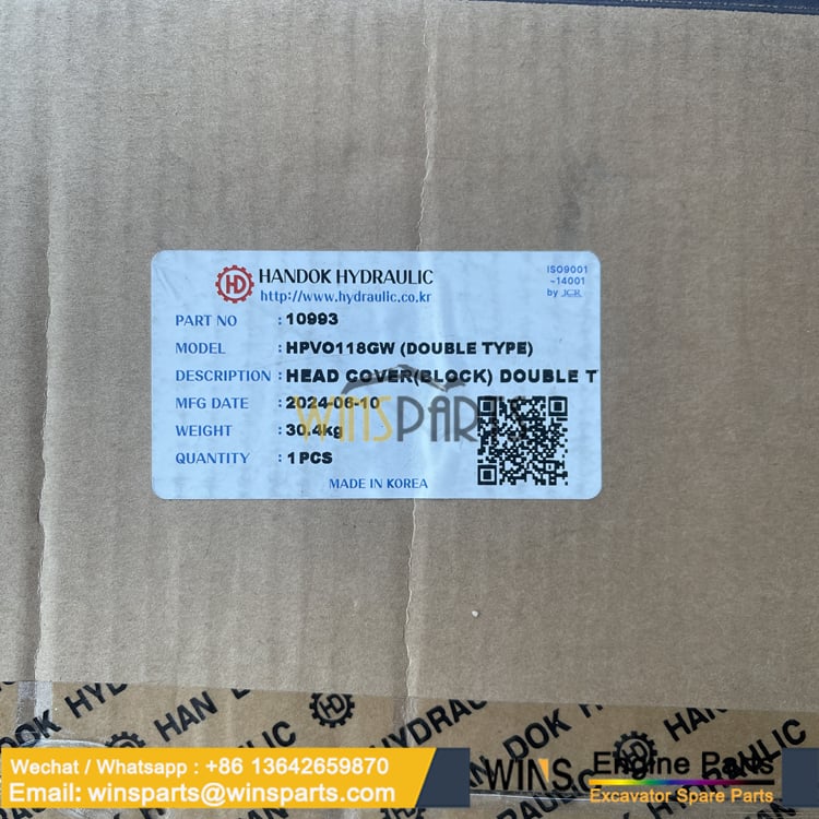 1032517 Cylinder Head Housing Hitachi HPV0118 HPV118GW HANDOK HYDRAULIC HEAD COVER BLOCK