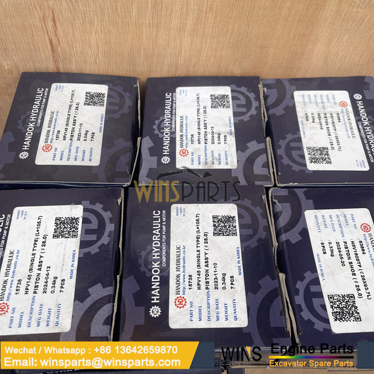 15738 Handok Hydraulic HPV145 PISTON ASSY Hydraulic Main Pump Repair Rotary Group Hitachi