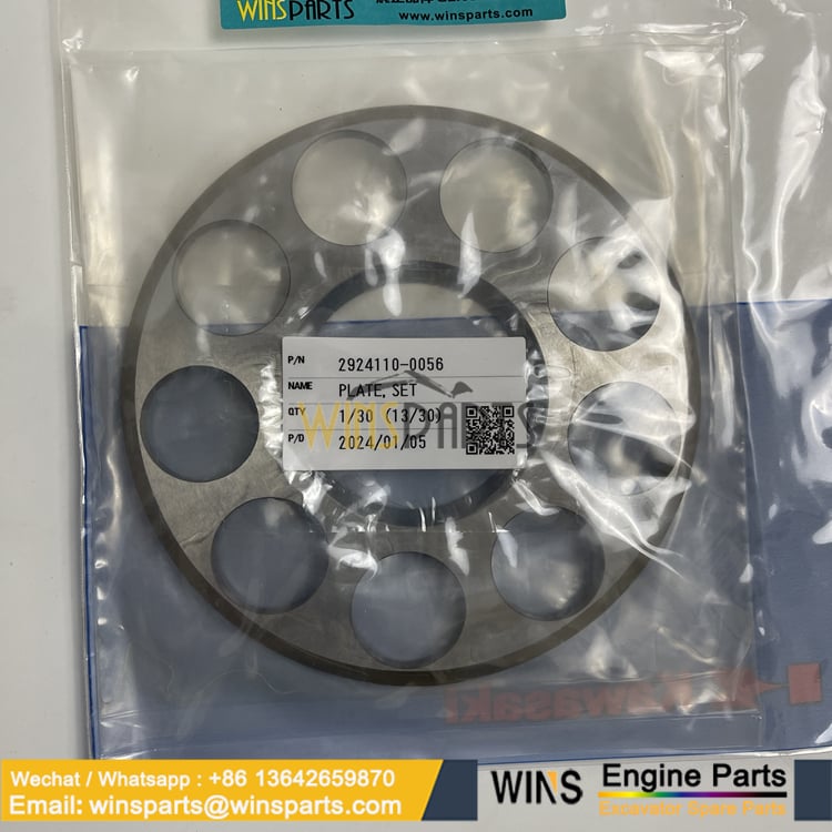 2924110-0056 68710-00-211 PLATE SET Kawasaki hydraulic pump Japan K3V112 K5V140 parts