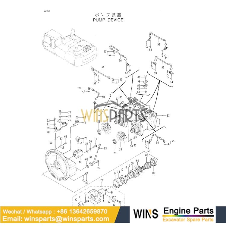 9122780 9136850 HITACHI HPV145 Hydraulic Pump EX300 ZX330 ZX350 ZX370 ZX380 Excavator Spare Parts