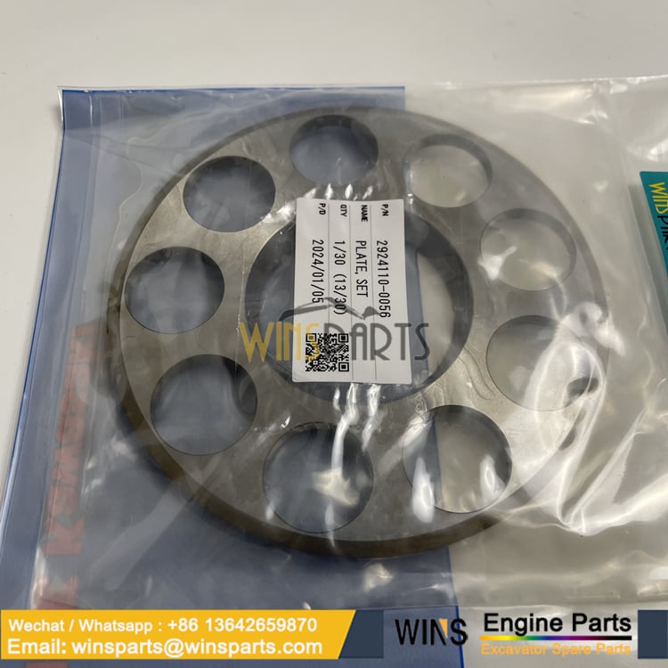 LC10V00010S153 PLATE SET HYDRAULIC PUMP Kobelco