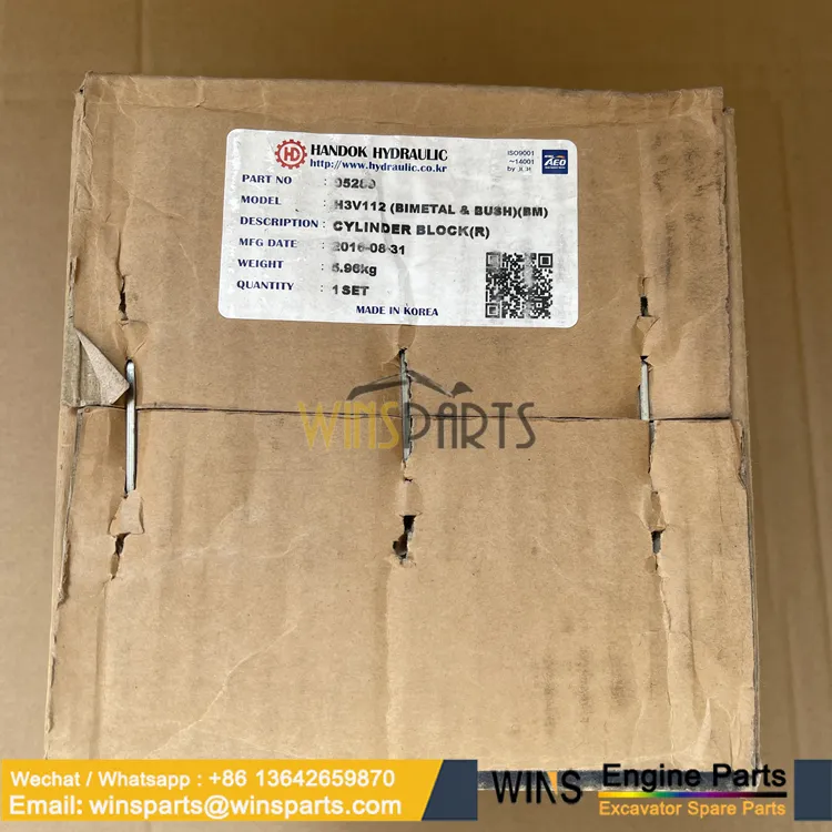 XKAH-00559 XKAH-00558 HANDOK K3V112DT K3V112 CYLINDER ASSY PUMP HYUNDAI PARTS