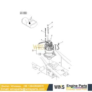 YN15V00036F1 YN15V00036F2 YN15V00036F3 SWING REDUCTION ASSY KOBELCO